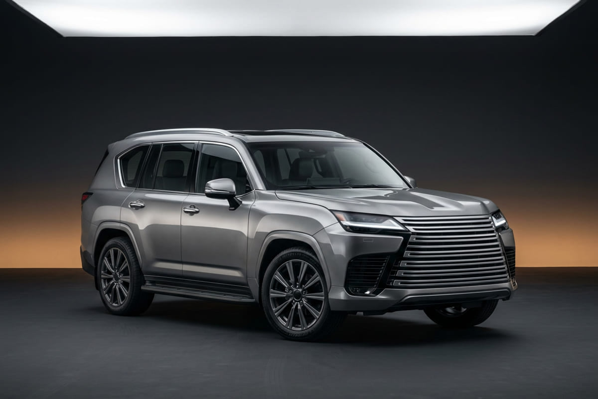 Premium SUV, front three-quarter view