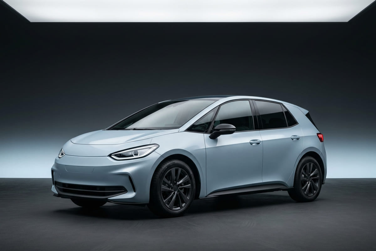 Electric hatch, front three-quarter view